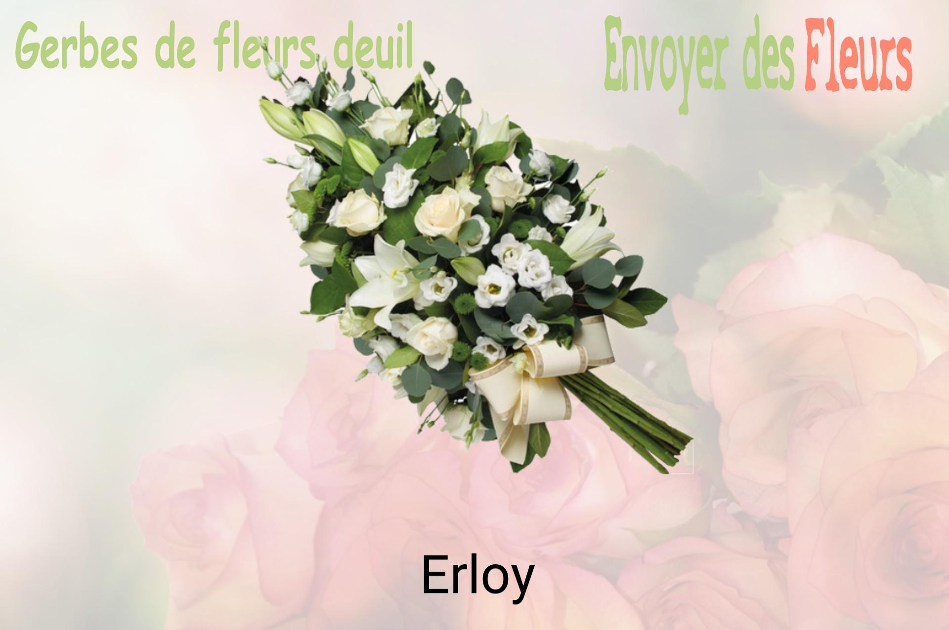 Gerbe de fleurs de deuil livrée à Erloy